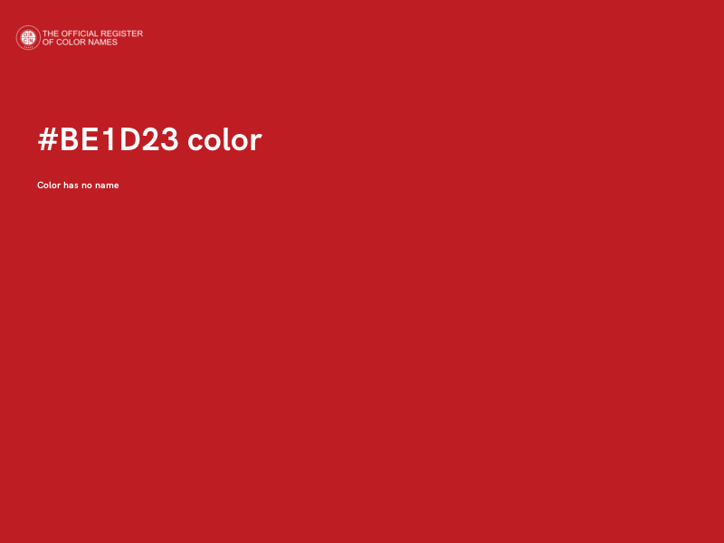 #BE1D23 color image