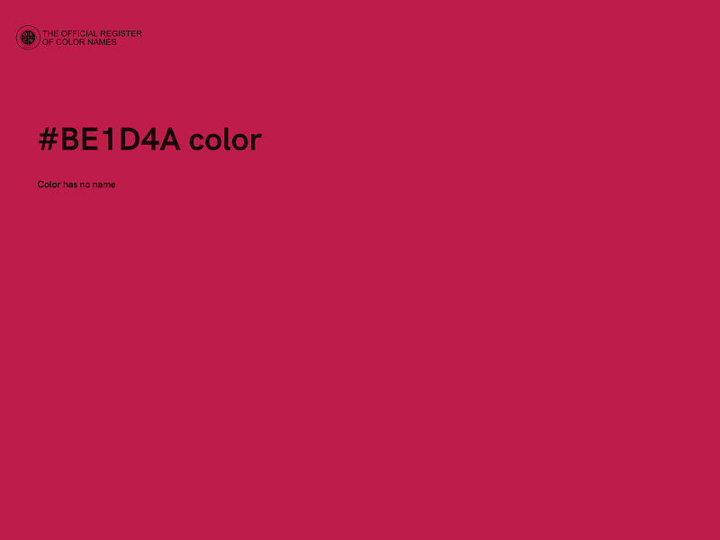 #BE1D4A color image