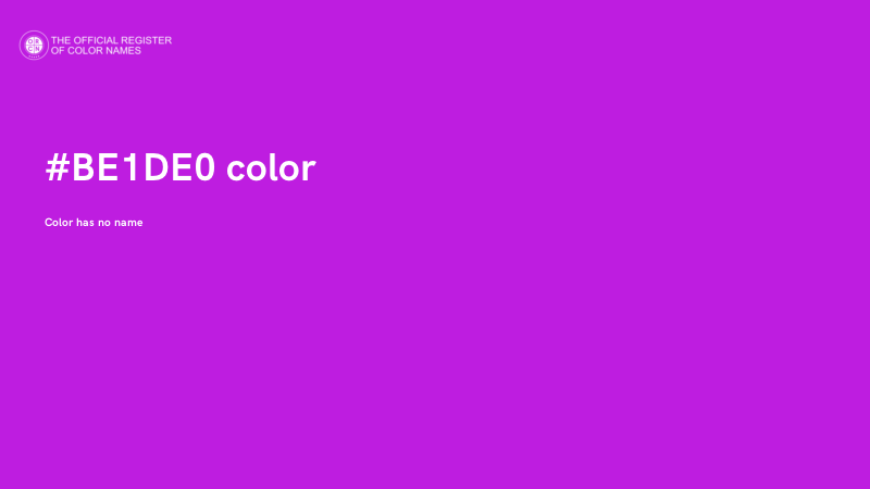 #BE1DE0 color image