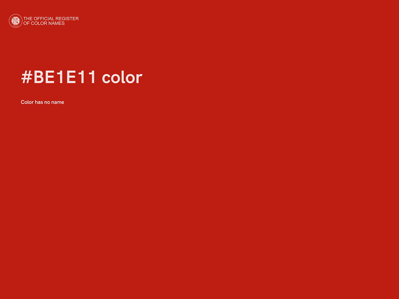 #BE1E11 color image