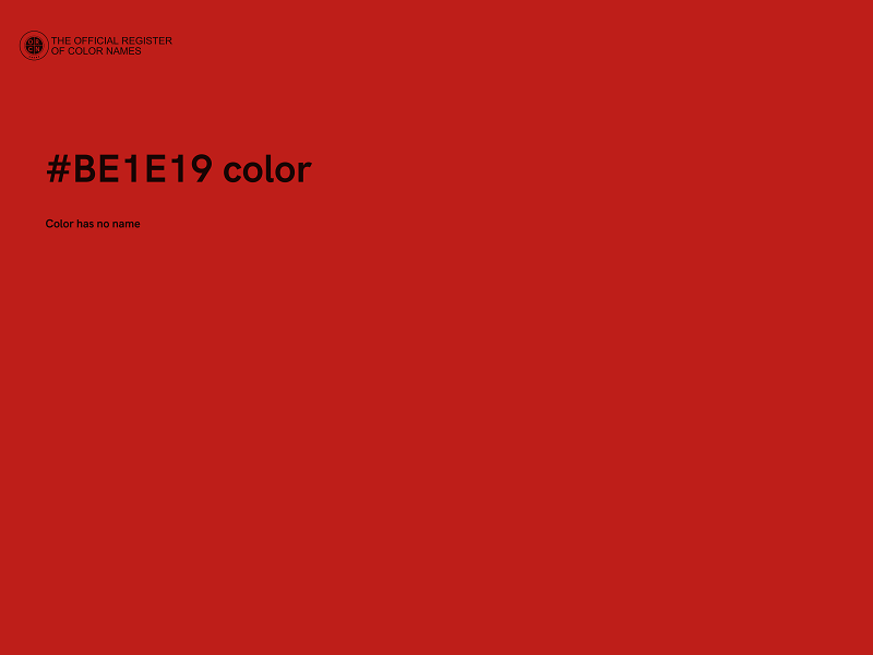#BE1E19 color image