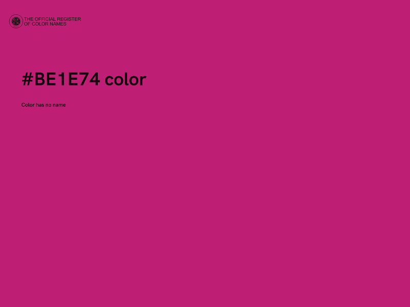 #BE1E74 color image
