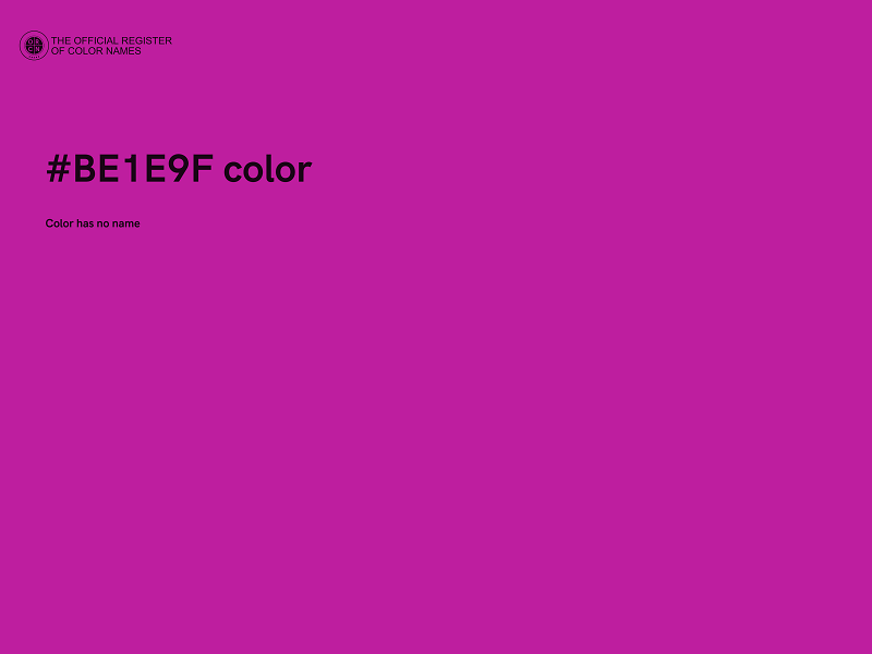 #BE1E9F color image