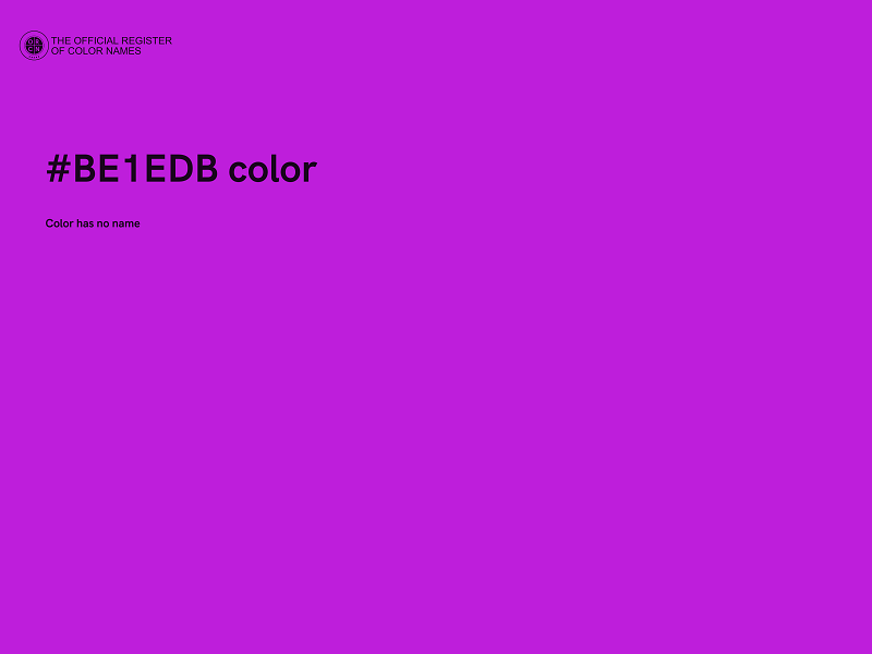 #BE1EDB color image