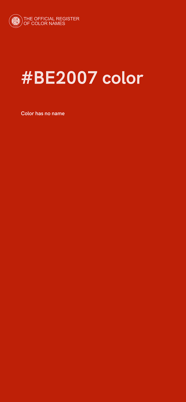 #BE2007 color image