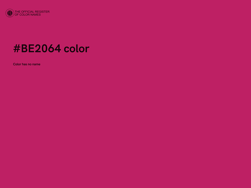 #BE2064 color image