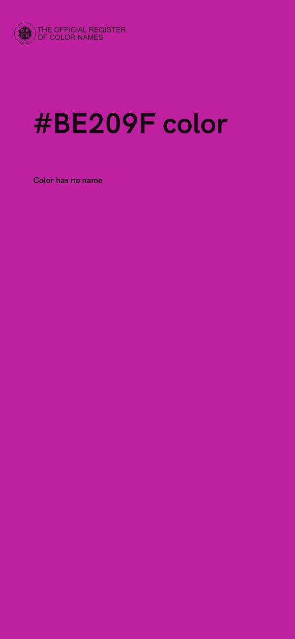 #BE209F color image