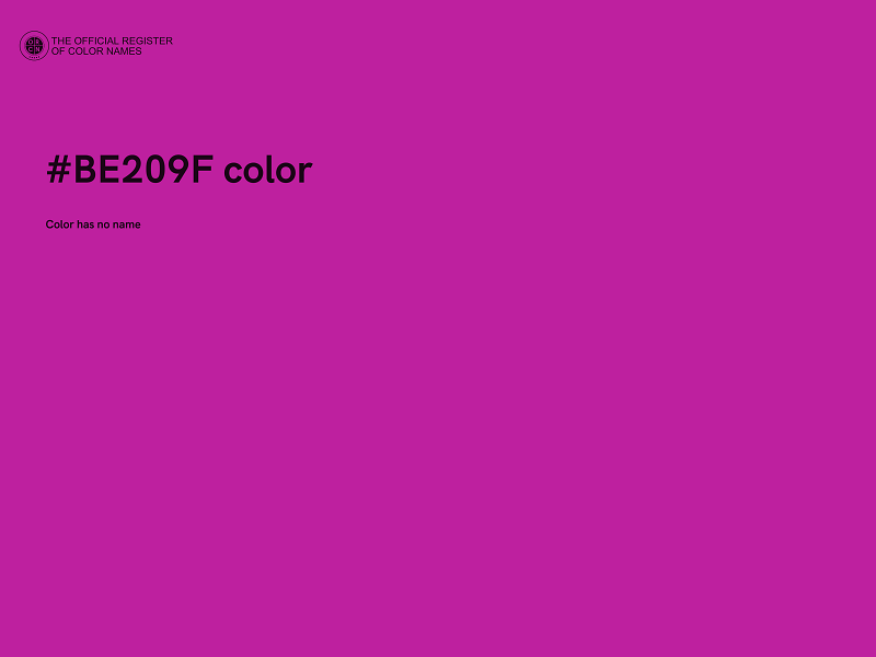 #BE209F color image
