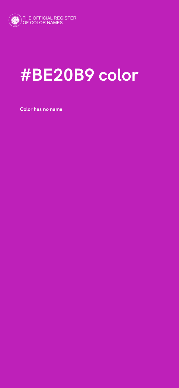 #BE20B9 color image