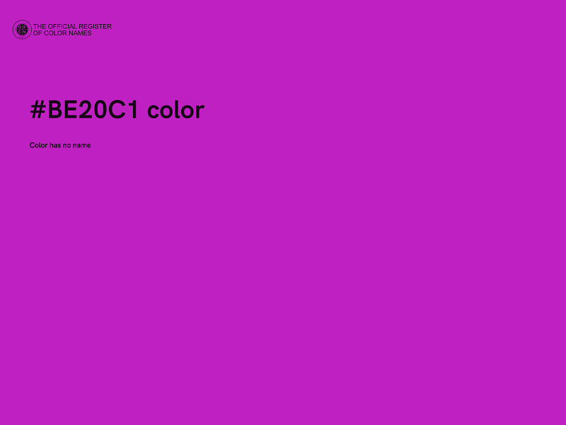 #BE20C1 color image