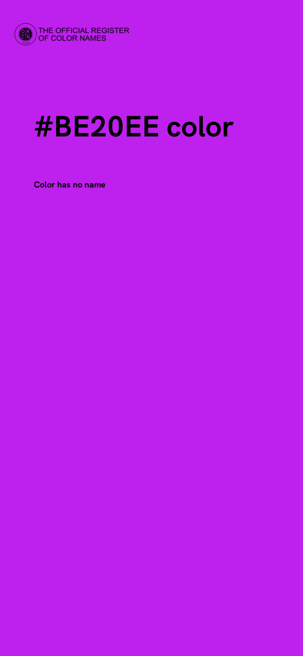 #BE20EE color image
