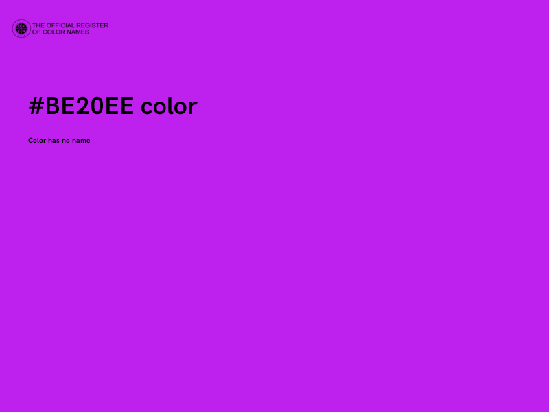 #BE20EE color image