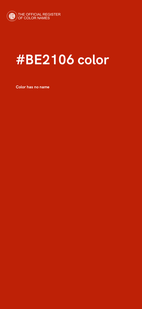 #BE2106 color image