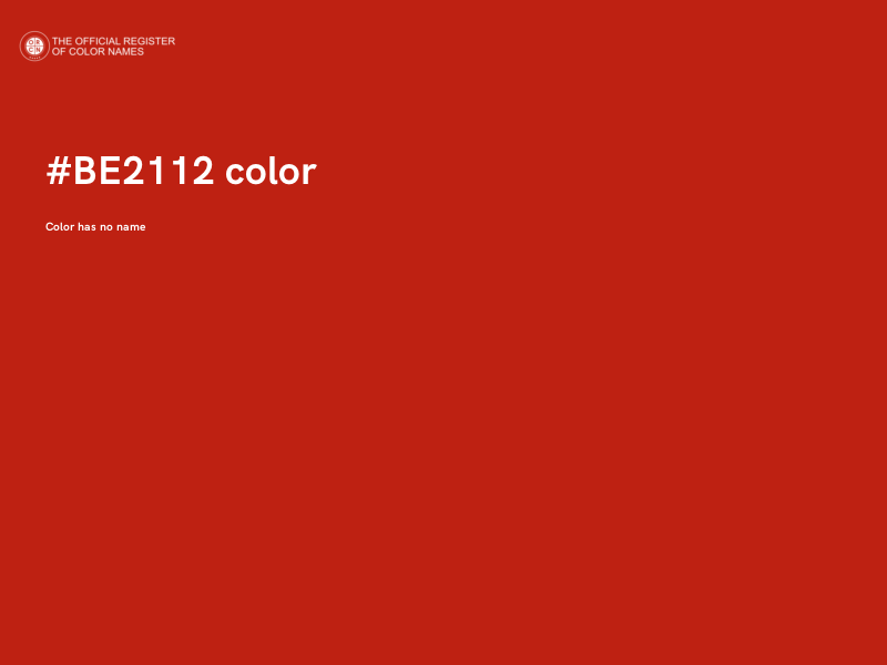 #BE2112 color image
