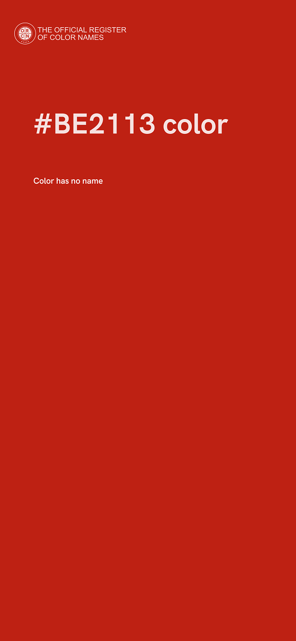 #BE2113 color image