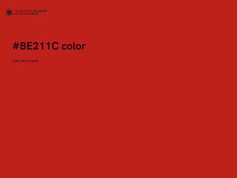 #BE211C color image