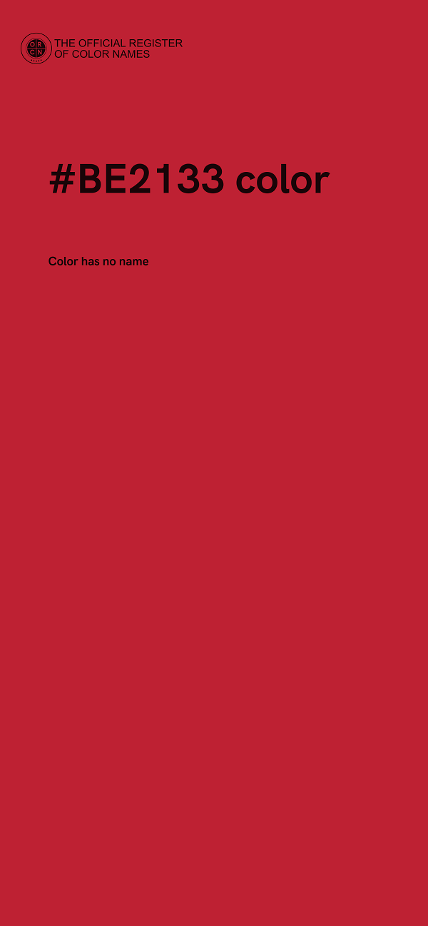 #BE2133 color image