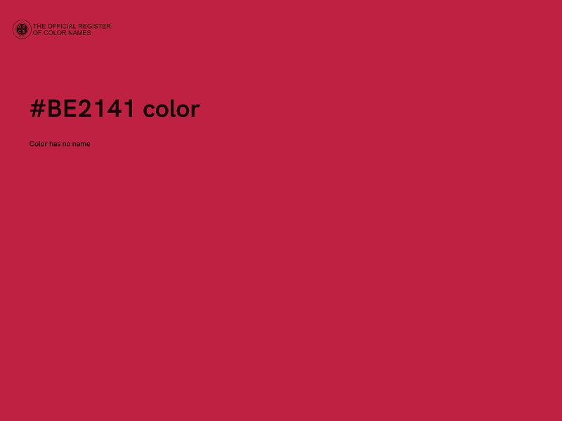 #BE2141 color image