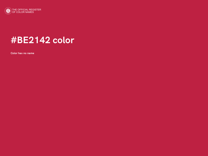 #BE2142 color image