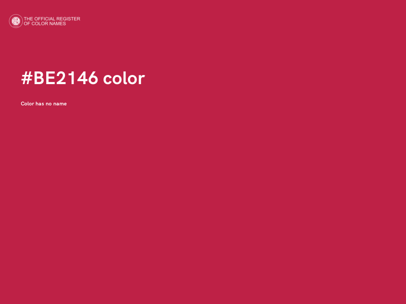 #BE2146 color image