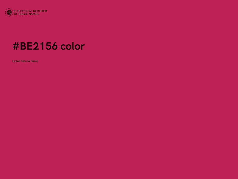 #BE2156 color image