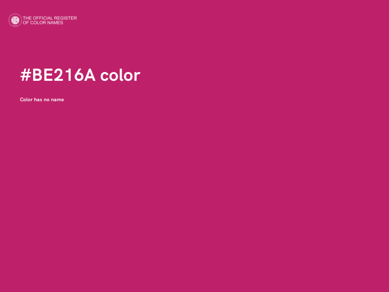 #BE216A color image