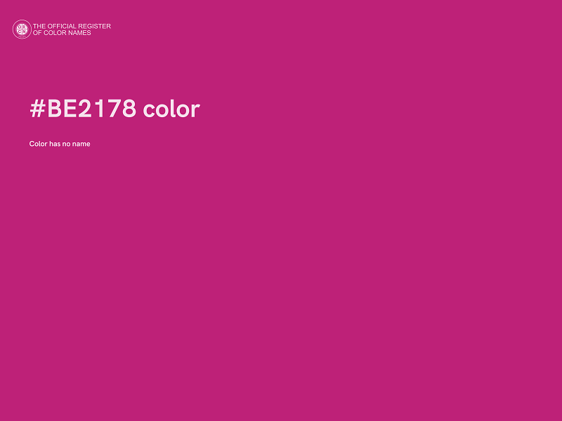 #BE2178 color image