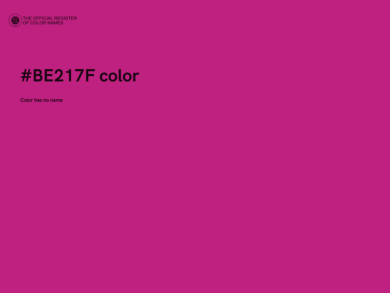 #BE217F color image