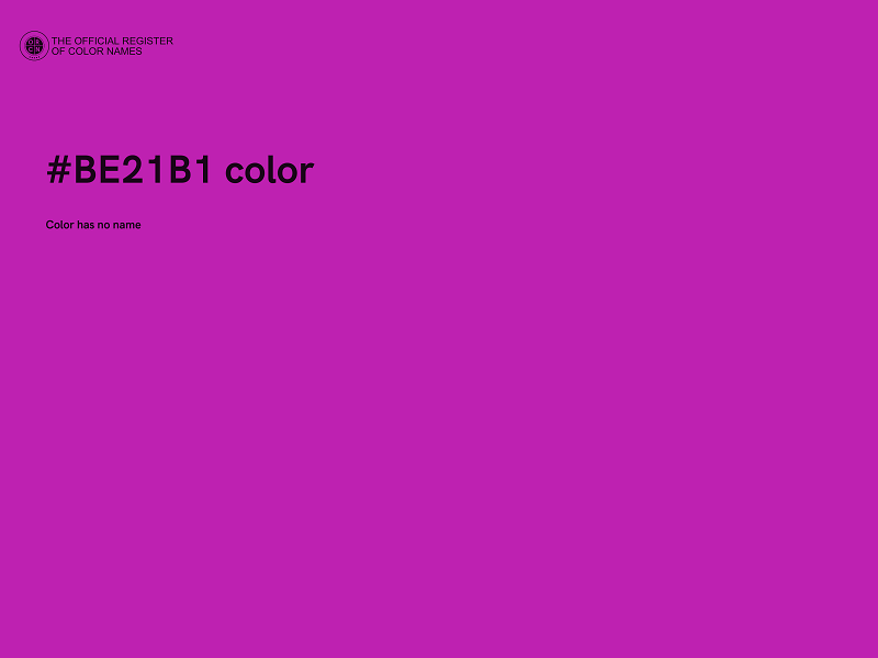 #BE21B1 color image