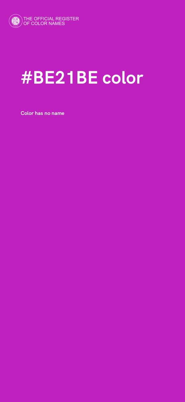 #BE21BE color image