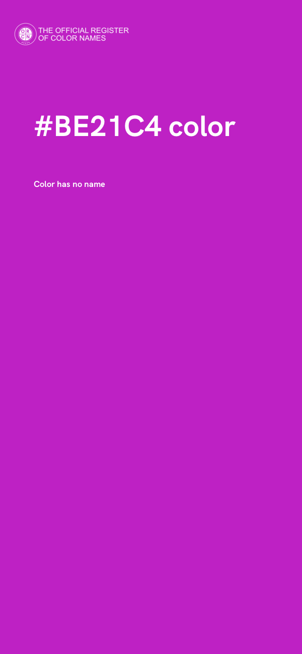 #BE21C4 color image