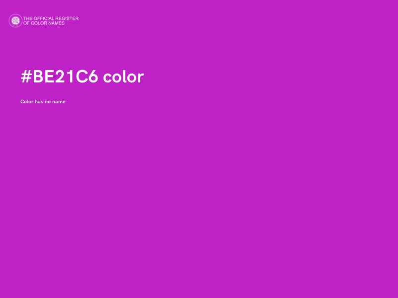 #BE21C6 color image