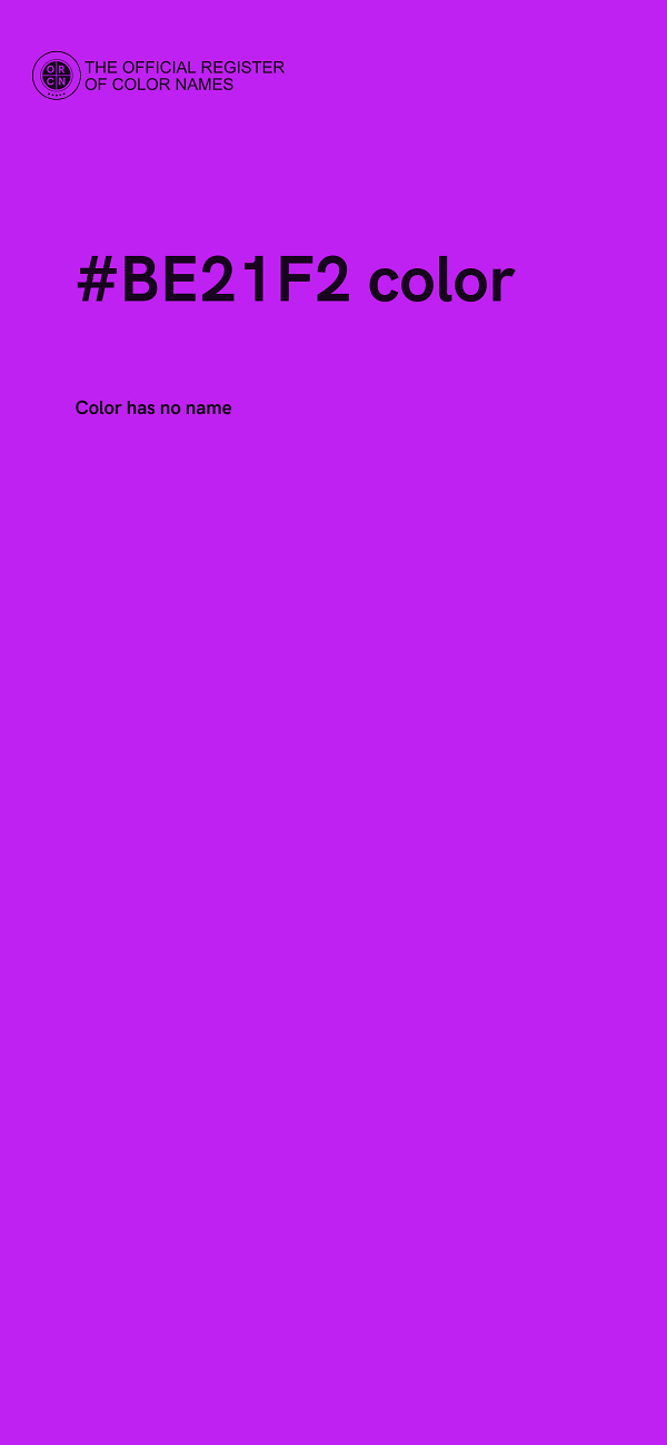 #BE21F2 color image