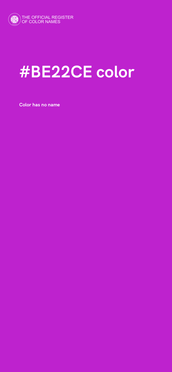 #BE22CE color image