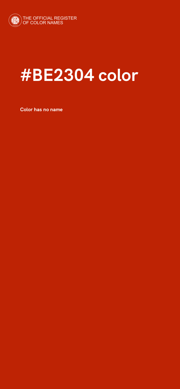 #BE2304 color image