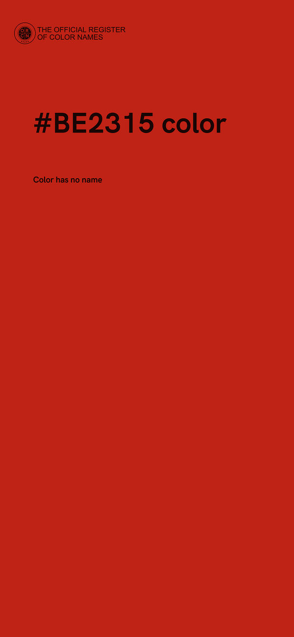 #BE2315 color image