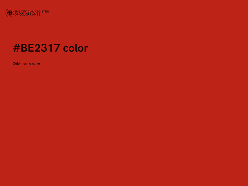 #BE2317 color image