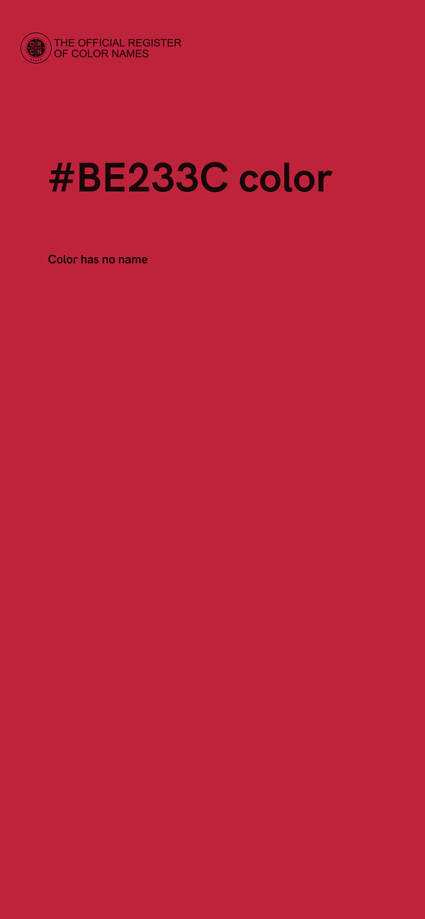 #BE233C color image