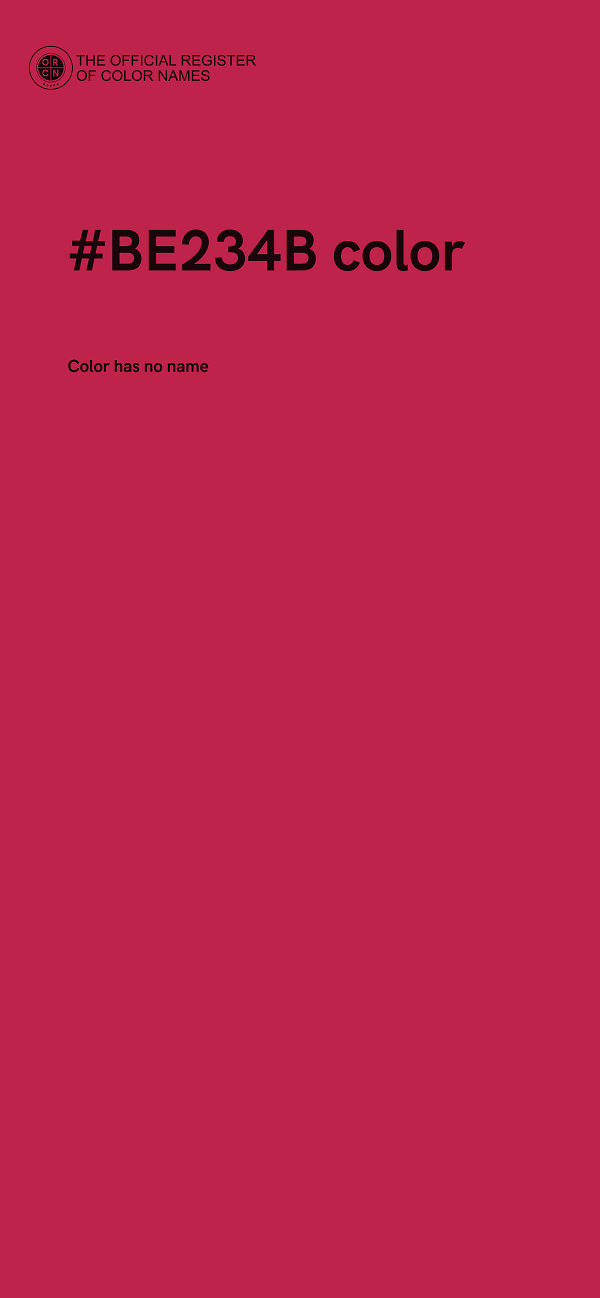 #BE234B color image