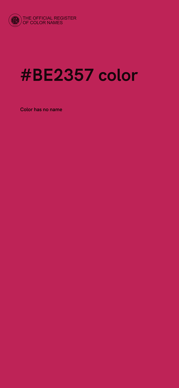 #BE2357 color image