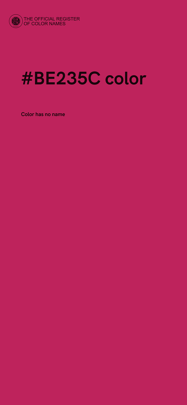 #BE235C color image