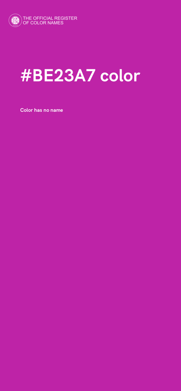 #BE23A7 color image