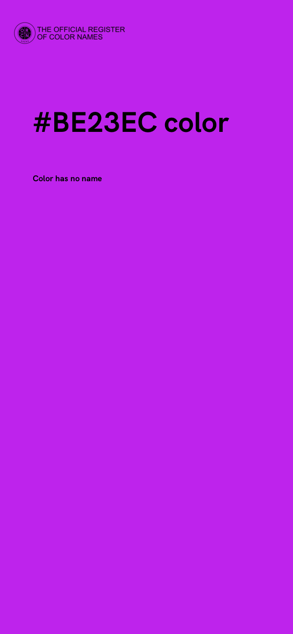#BE23EC color image