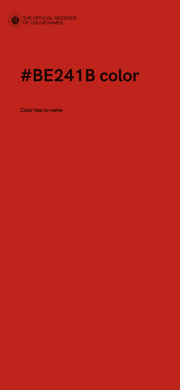#BE241B color image