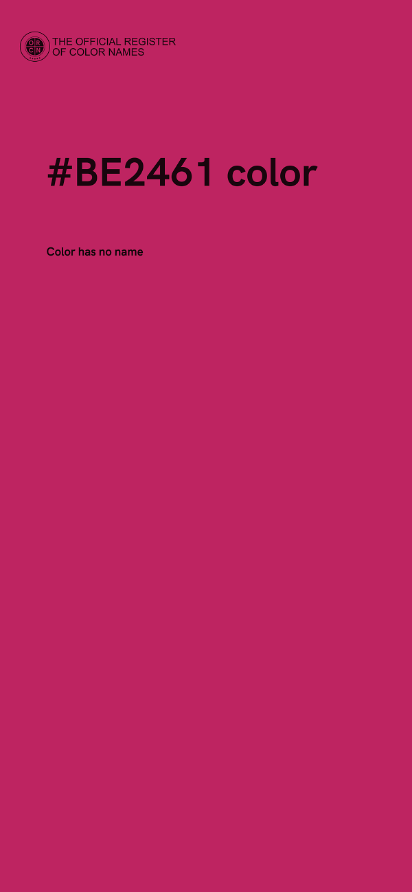 #BE2461 color image