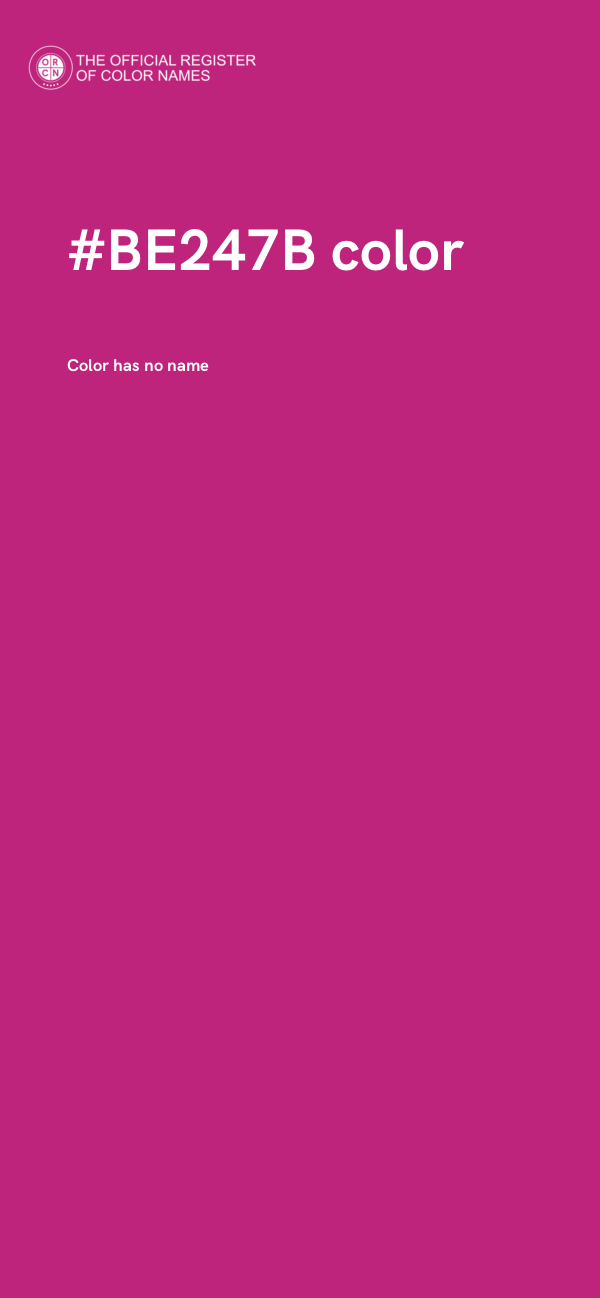 #BE247B color image