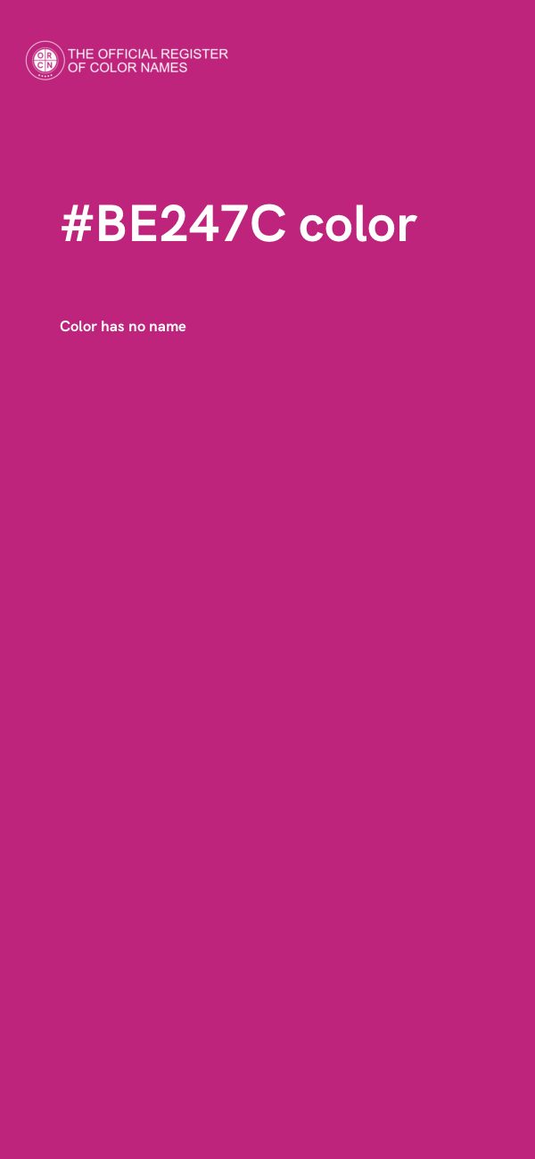 #BE247C color image