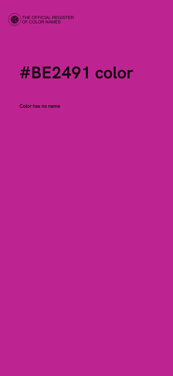 #BE2491 color image