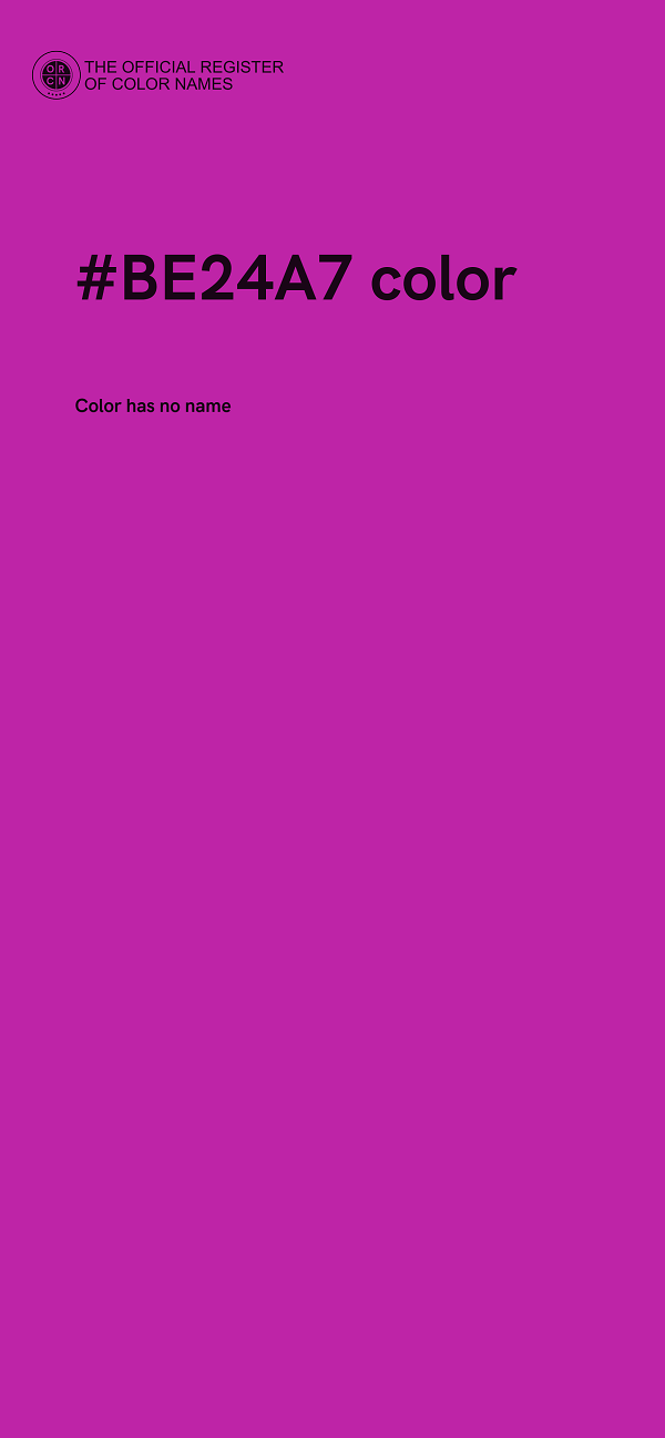 #BE24A7 color image