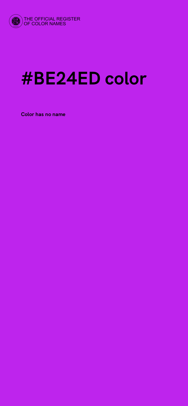 #BE24ED color image